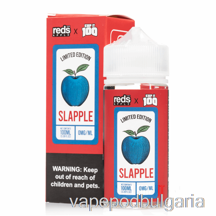 Vape 10000 Дръпки Slapple - 7 Daze X Keep It 100 - 100ml 0mg